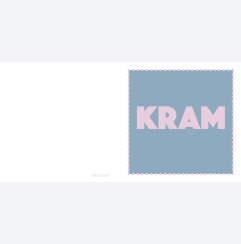 Kram blå retro