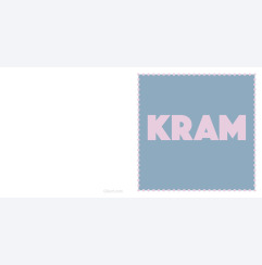 Kram blå retro