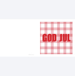 God Jul rödrutig