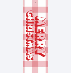 Merry Christmas rödrutig