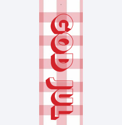 God Jul rödrutig