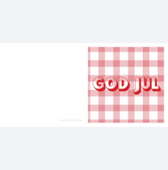 God Jul rödrutig