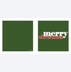Merry Christmas - röd/grön