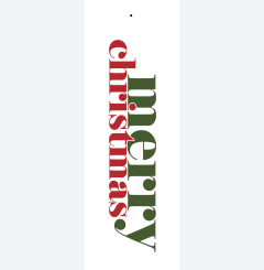Merry Christmas - röd/grön